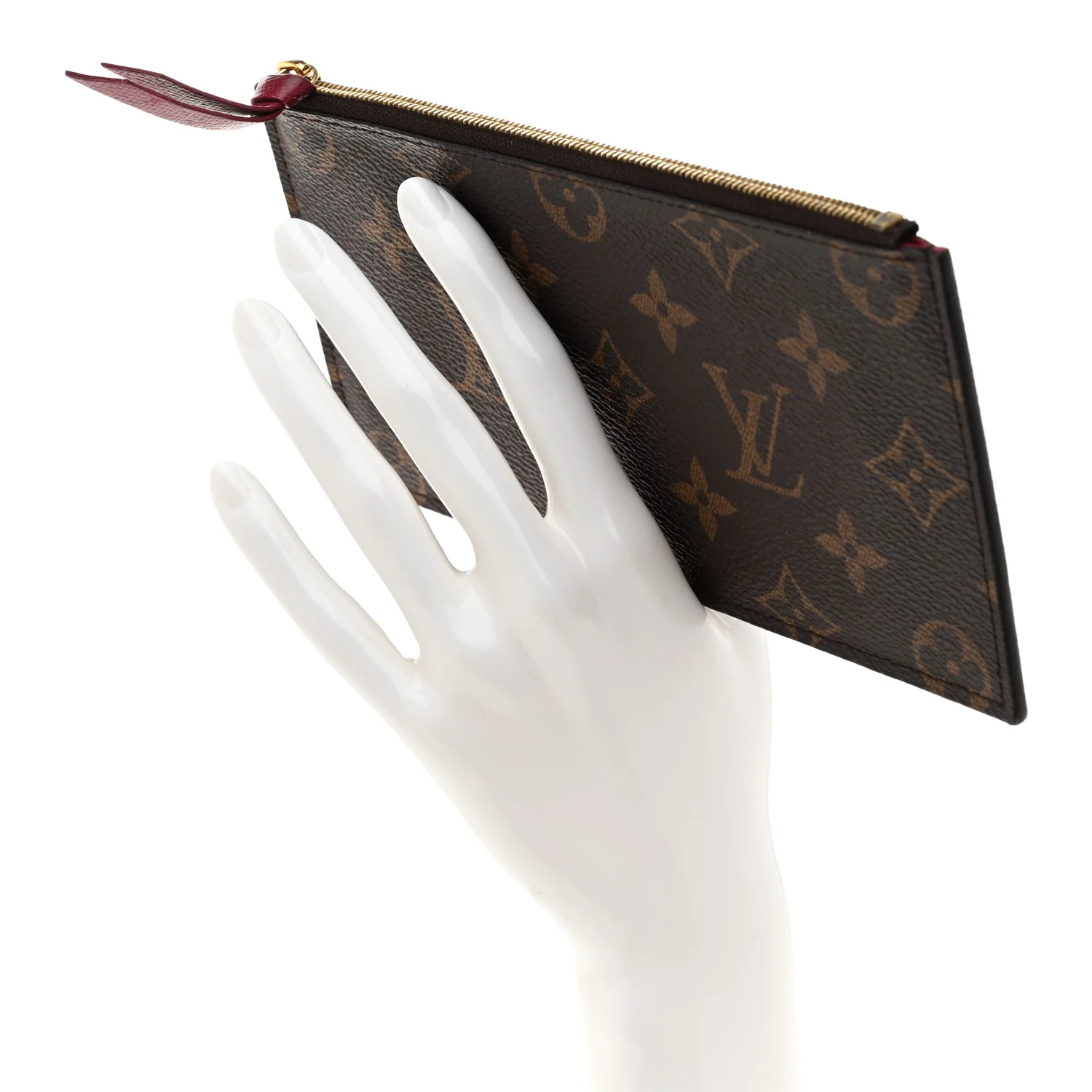 Monogram Felicie Chain Wallet Zippered Insert Fuchsia - Image 2