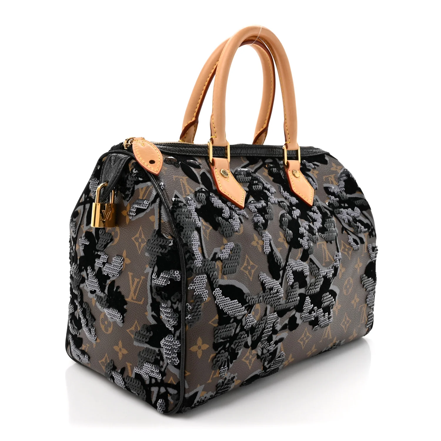 Monogram Fleur De Jais Sequins Speedy 30 - Image 3