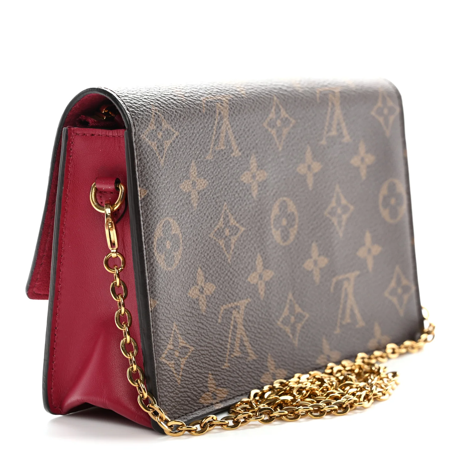 Monogram Flore Chain Wallet Fuchsia - Image 3