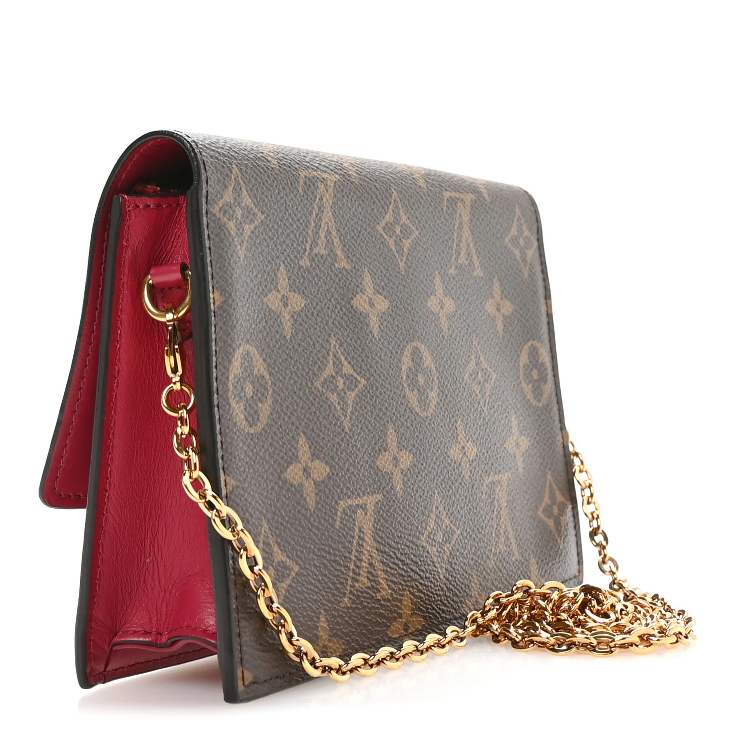 Monogram Flore Chain Wallet Fuchsia - Image 3