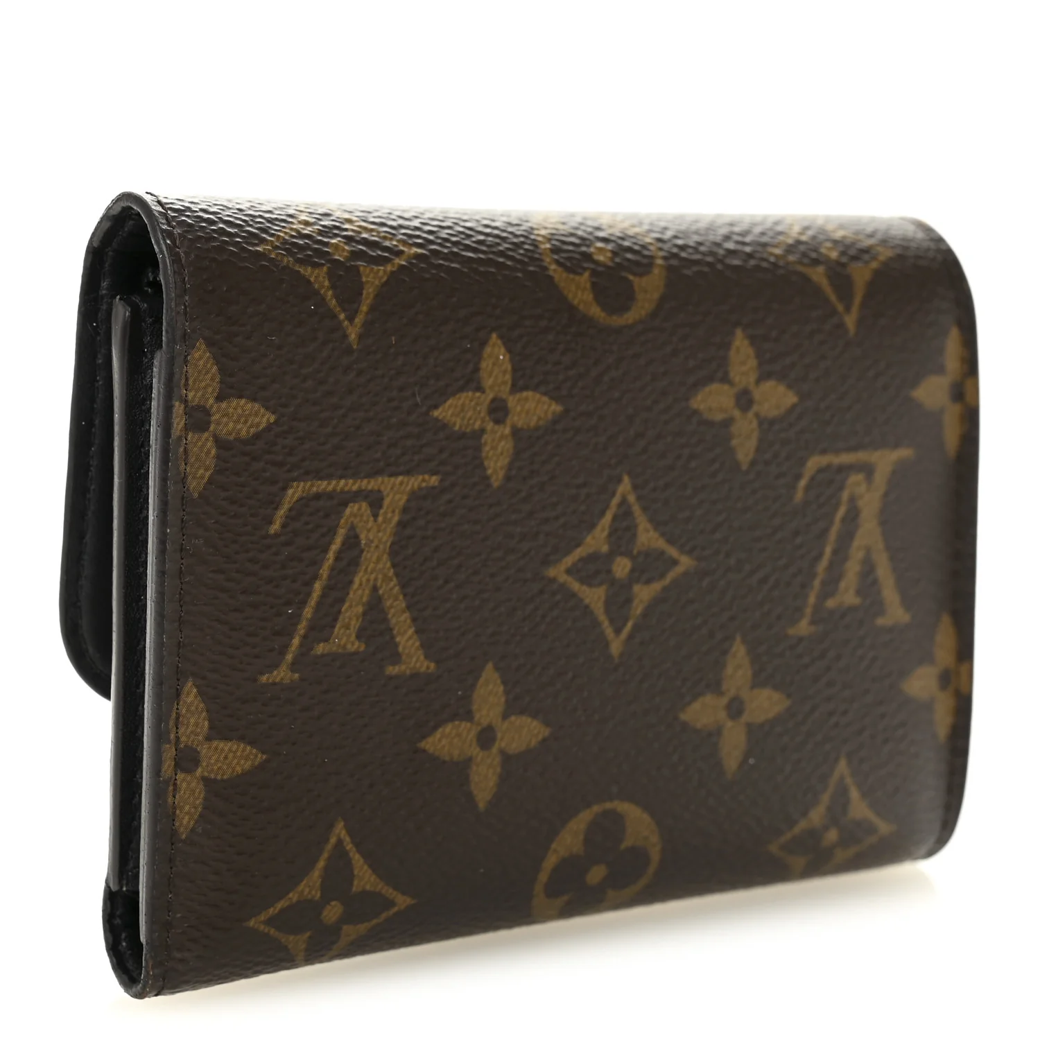 Monogram Flower Lock Compact Wallet Black - Image 3