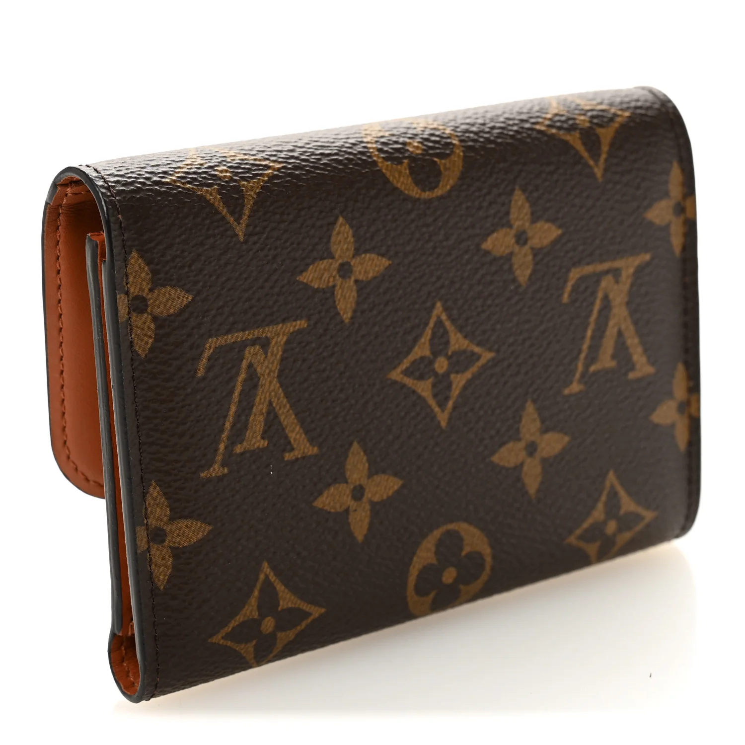Monogram Flower Lock Compact Wallet Caramel - Image 3