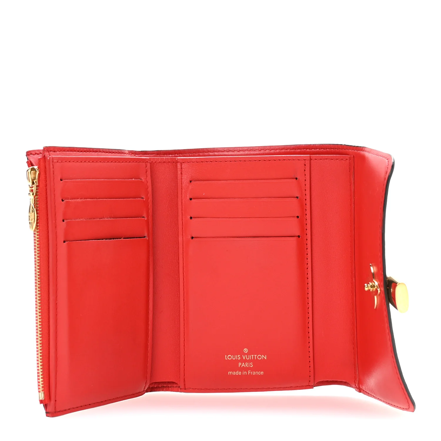 Monogram Flower Lock Compact Wallet Coquelicot - Image 5