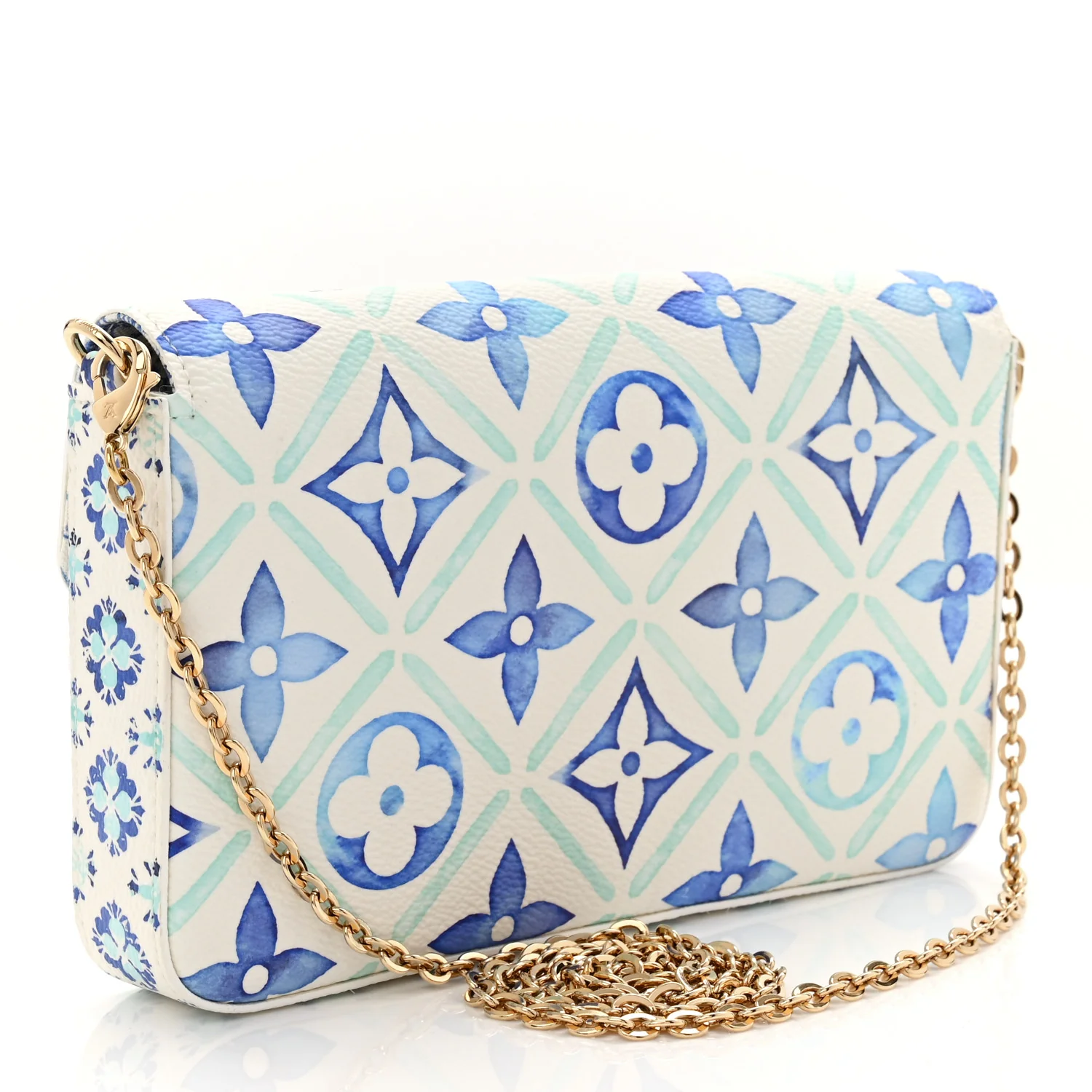 Monogram Giant By The Pool 2.0 Felicie Pochette Chain Wallet Lagoon Blue - Image 3