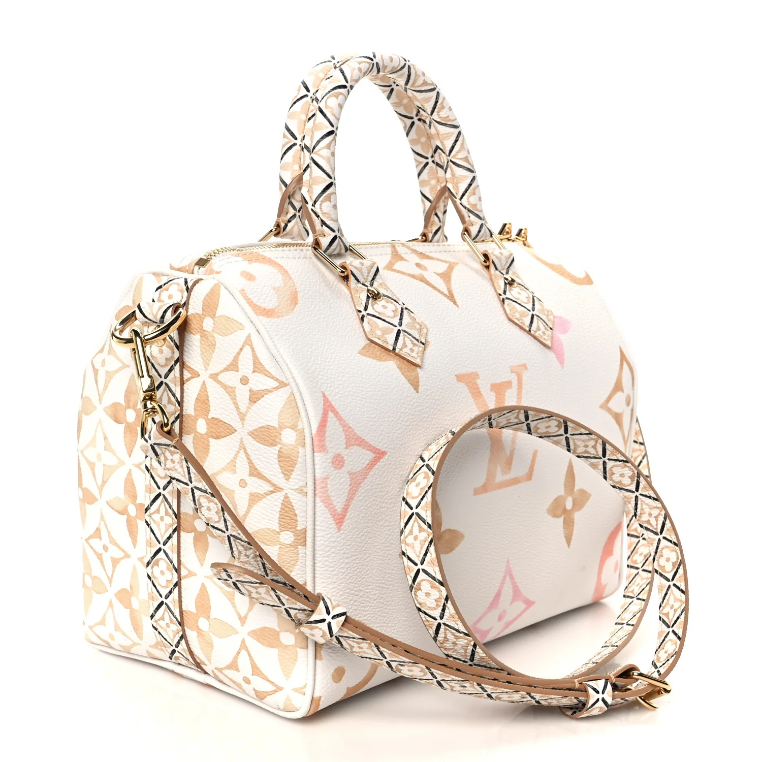 Monogram Giant By The Pool 2.0 Speedy Bandouliere 25 Beige - Image 3