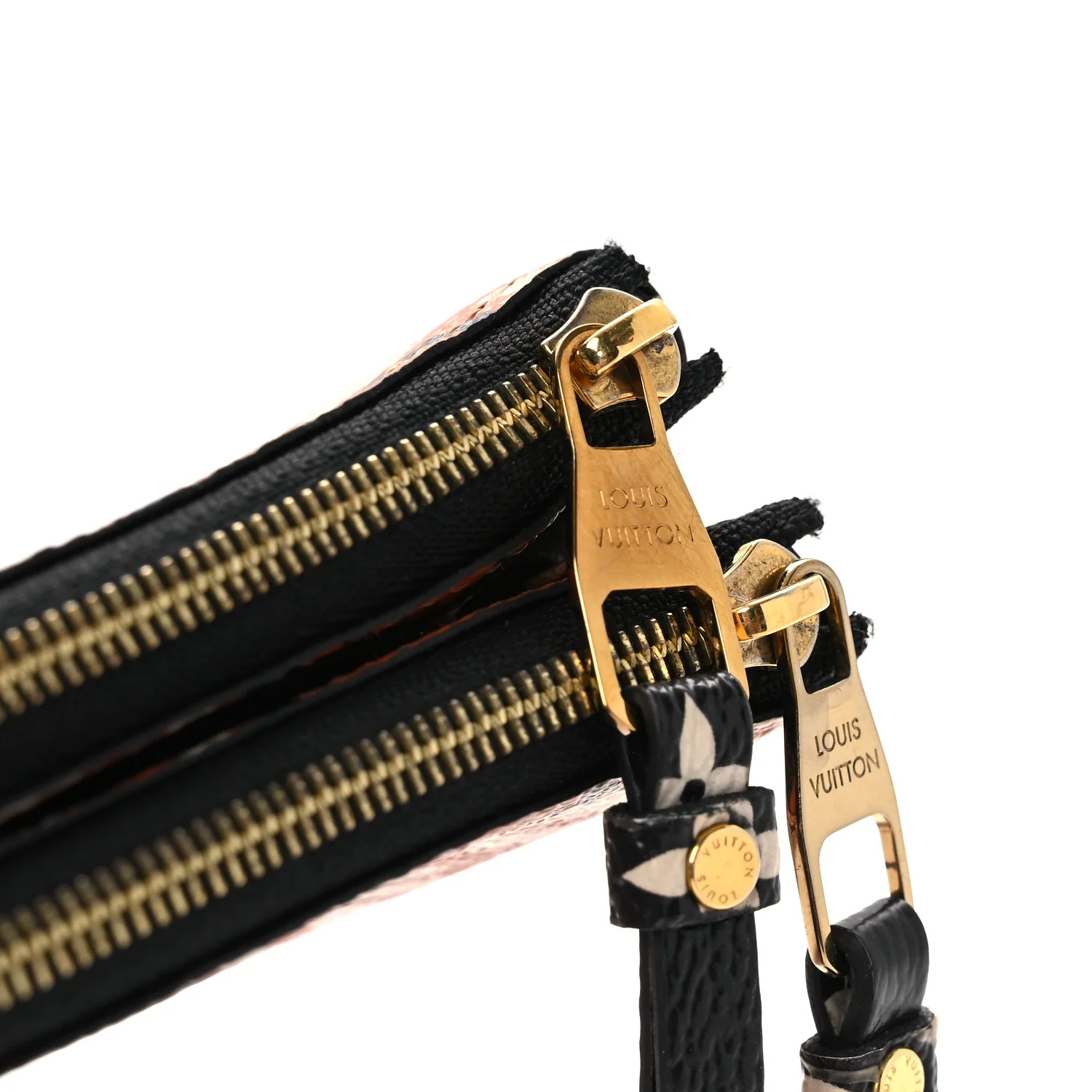 Monogram Giant Crafty Double Zip Pochette Creme Caramel - Image 12
