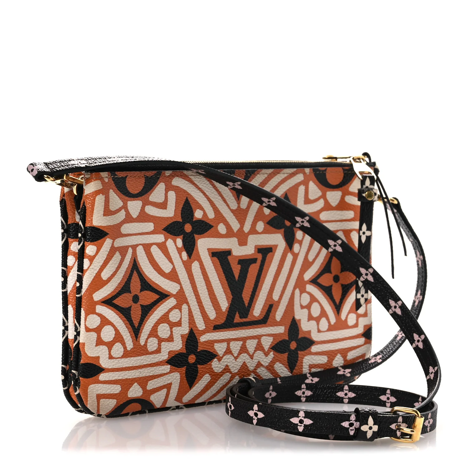 Monogram Giant Crafty Double Zip Pochette Creme Caramel - Image 3