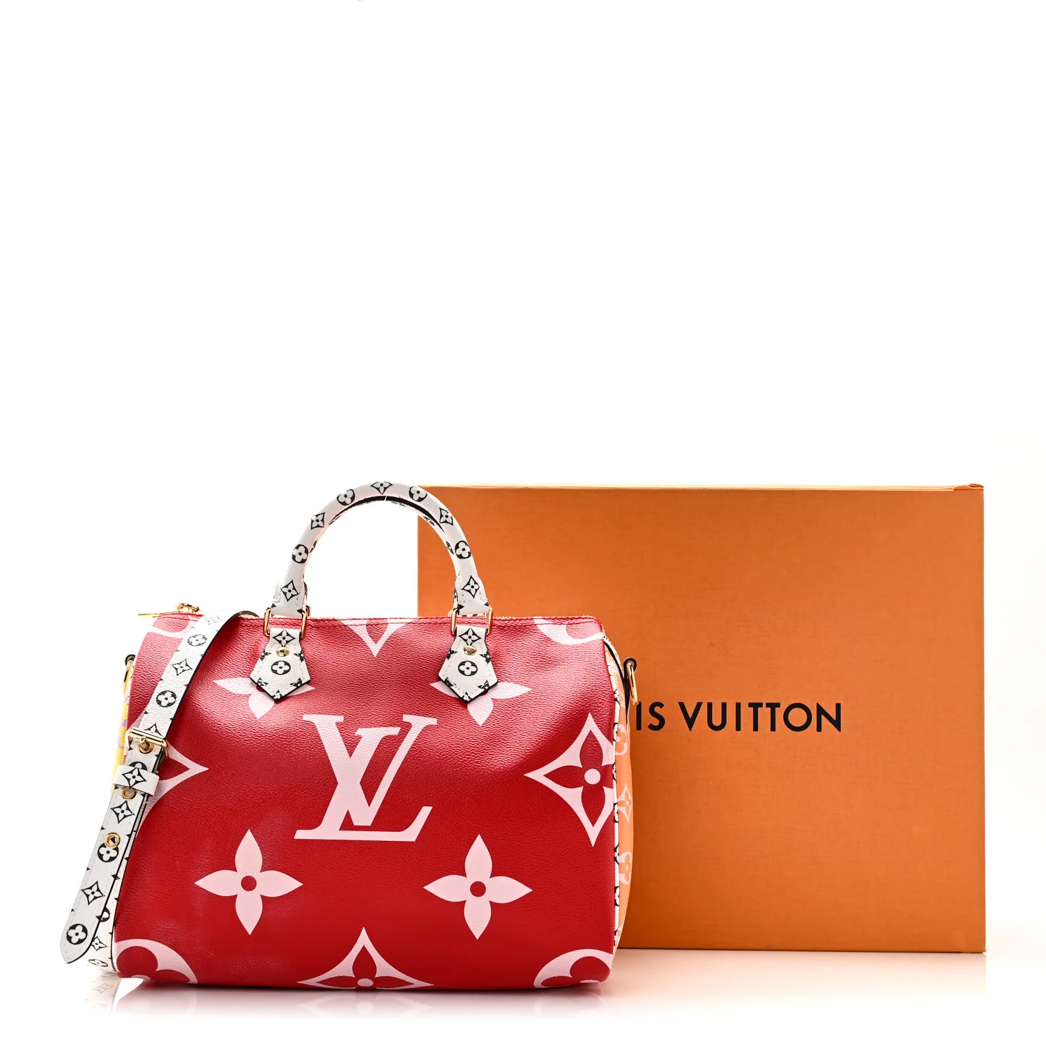 Monogram Giant Speedy Bandouliere 30 Rouge - Image 10