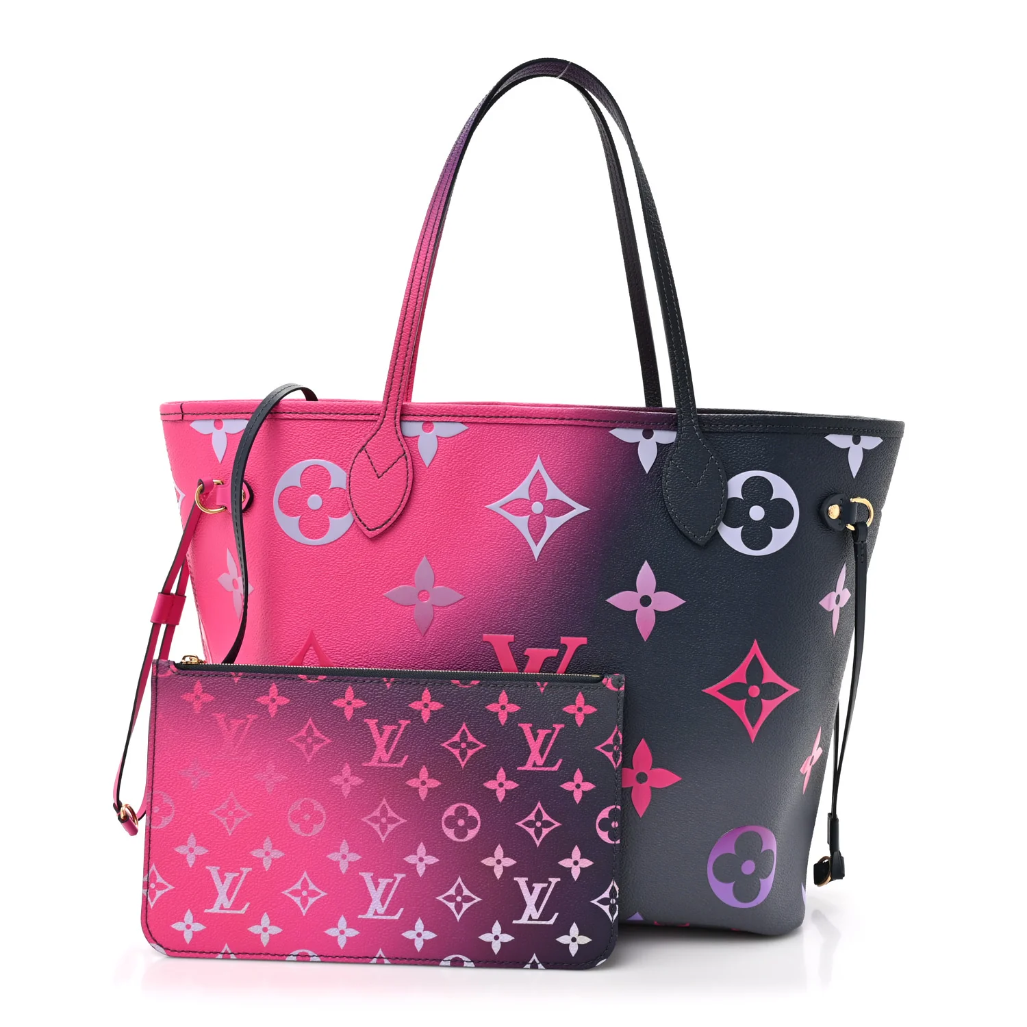 Monogram Giant Spring In The City Neverfull MM Midnight Fuchsia - Image 3