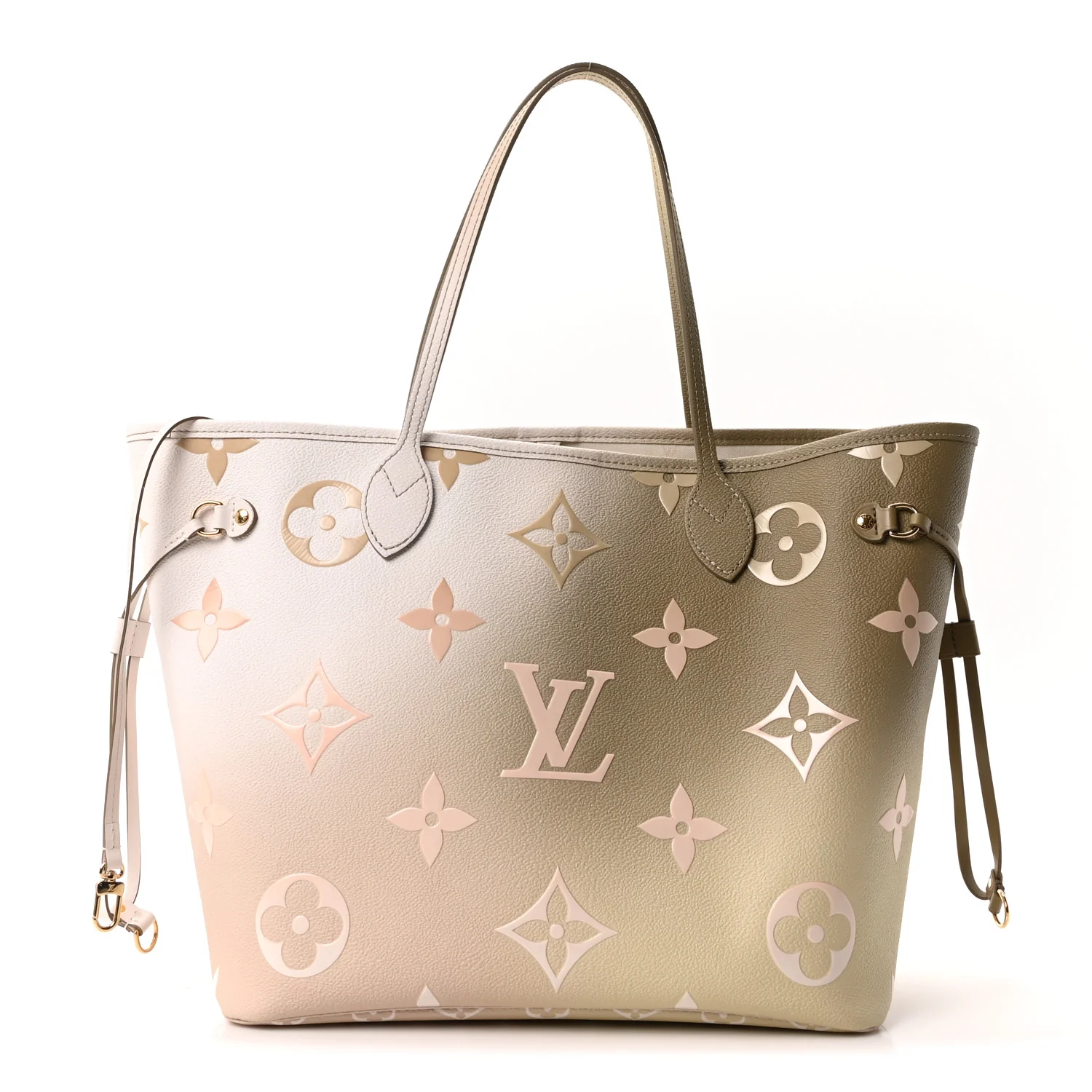 Monogram Giant Spring In The City Neverfull MM Sunset Kaki
