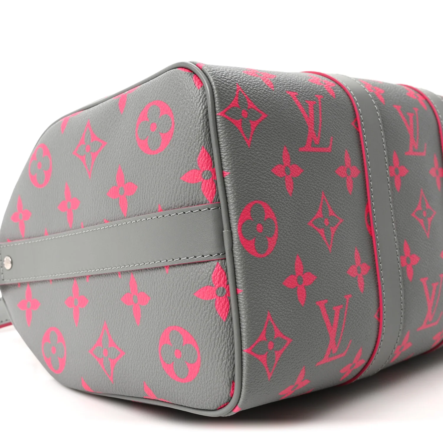 Monogram Glow Up Keepall Bandouliere 35 Grey Pink - Image 8