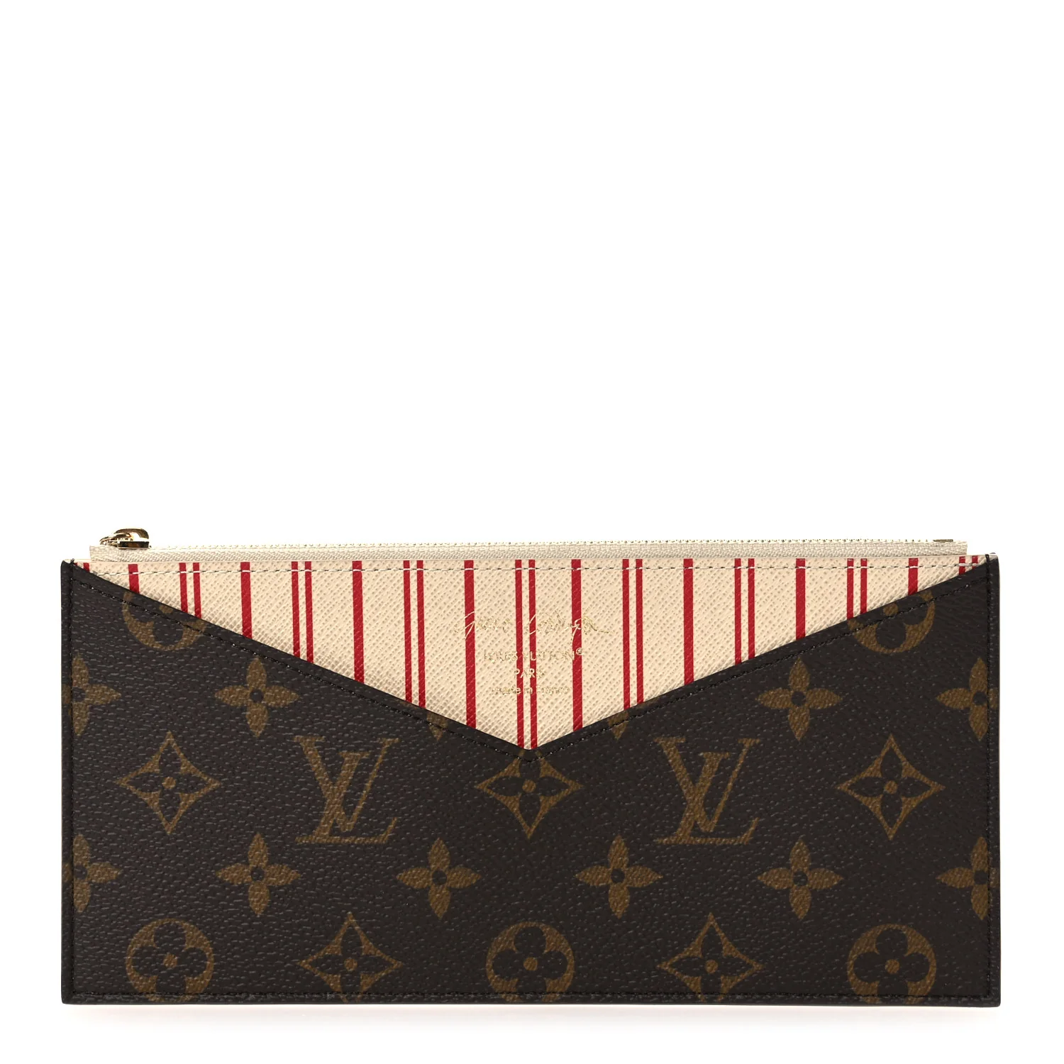 Monogram Grace Coddington Kirigami Organizer On Chain Zippered Insert Beige