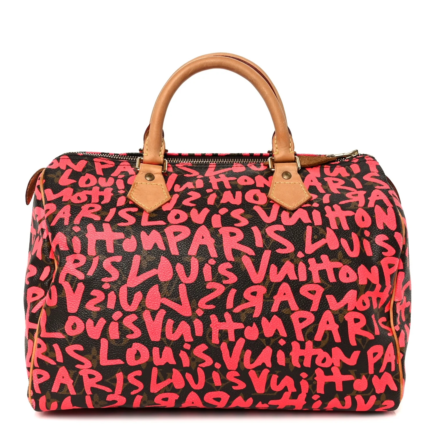 Monogram Graffiti Speedy 30 Fuchsia