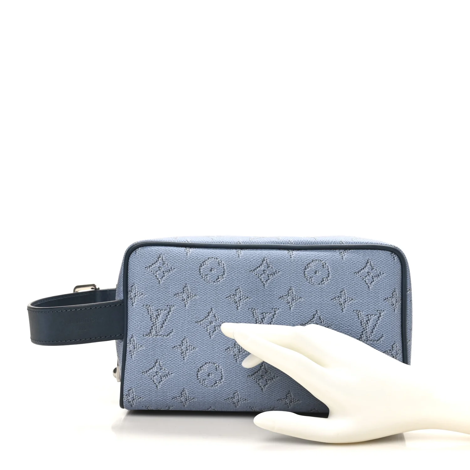 Monogram Heritage Locker Dopp Kit Toilet Pouch Blue - Image 2