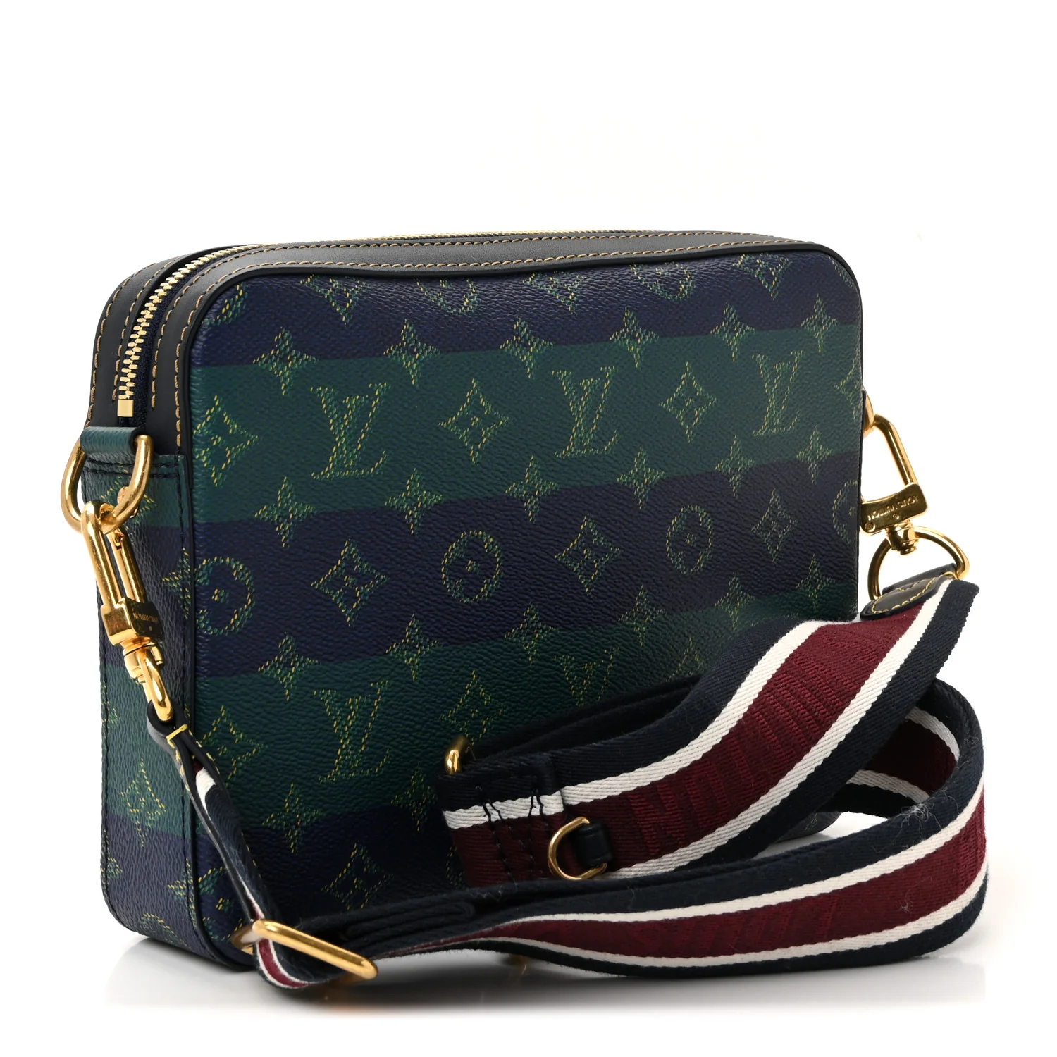 Monogram Heritage Stripes Trio Messenger Blue - Image 4