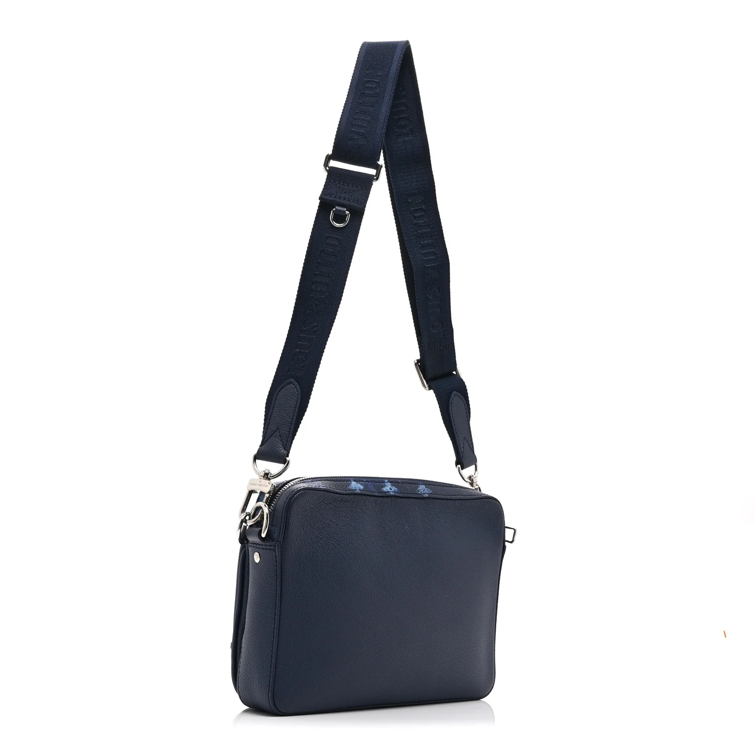 Monogram Ink Watercolor Trio Messenger Bag Blue - Image 3