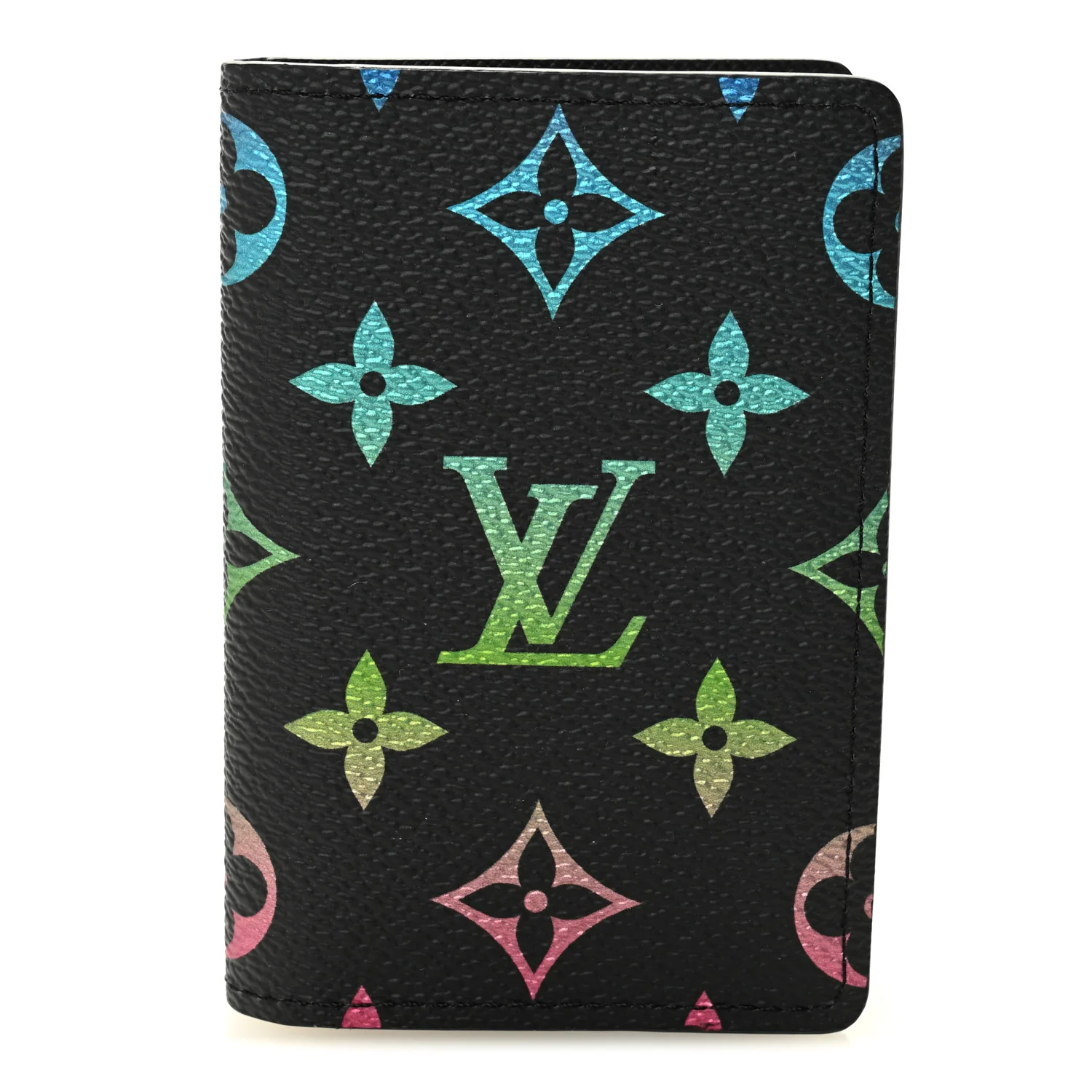 Monogram Iridescent Pocket Organizer NM Black