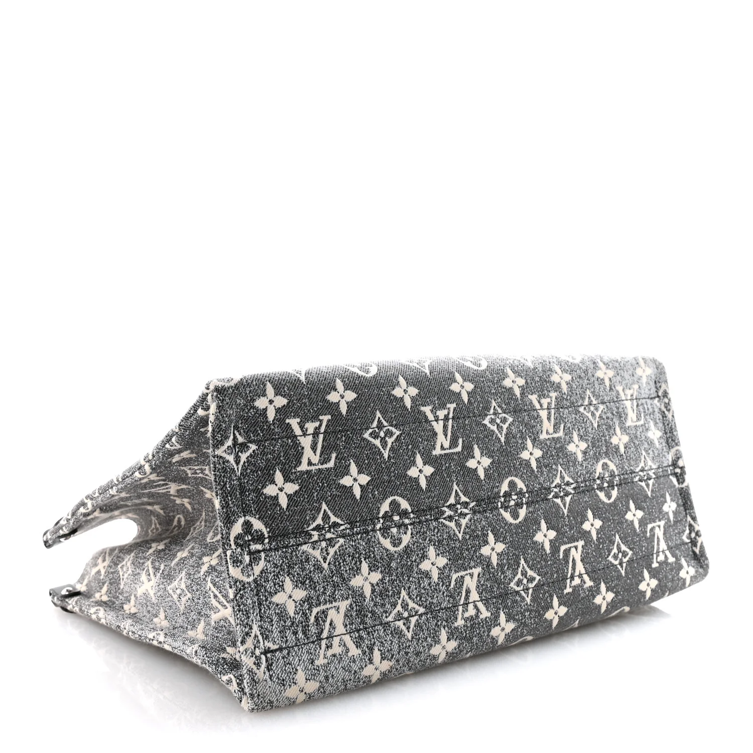 Monogram Jacquard Denim Onthego MM Black - Image 4