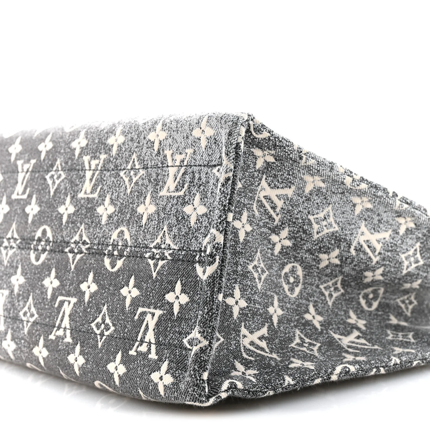 Monogram Jacquard Denim Onthego MM Black - Image 9