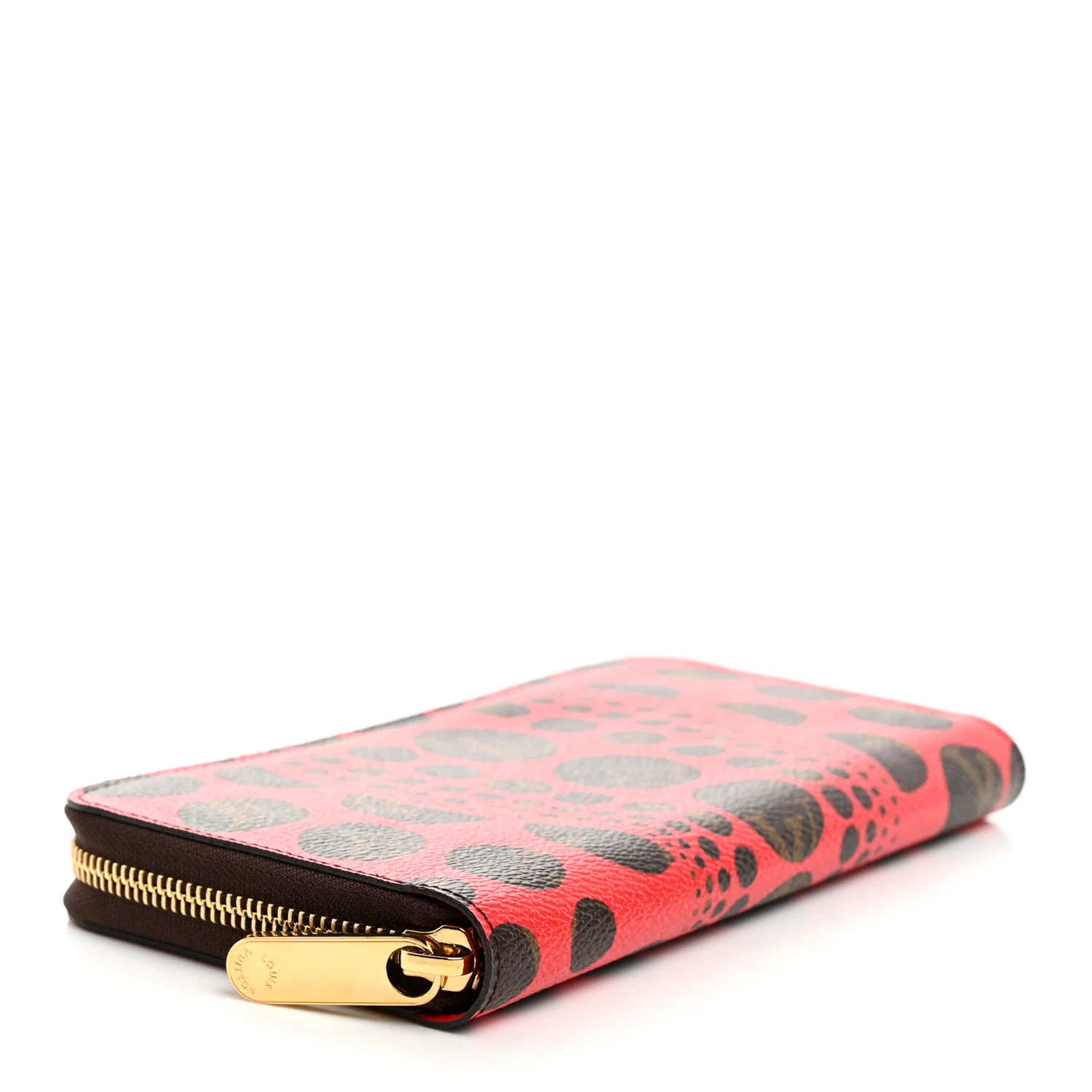 Monogram Kusama Pumpkin Dots Zippy Wallet Red - Image 4