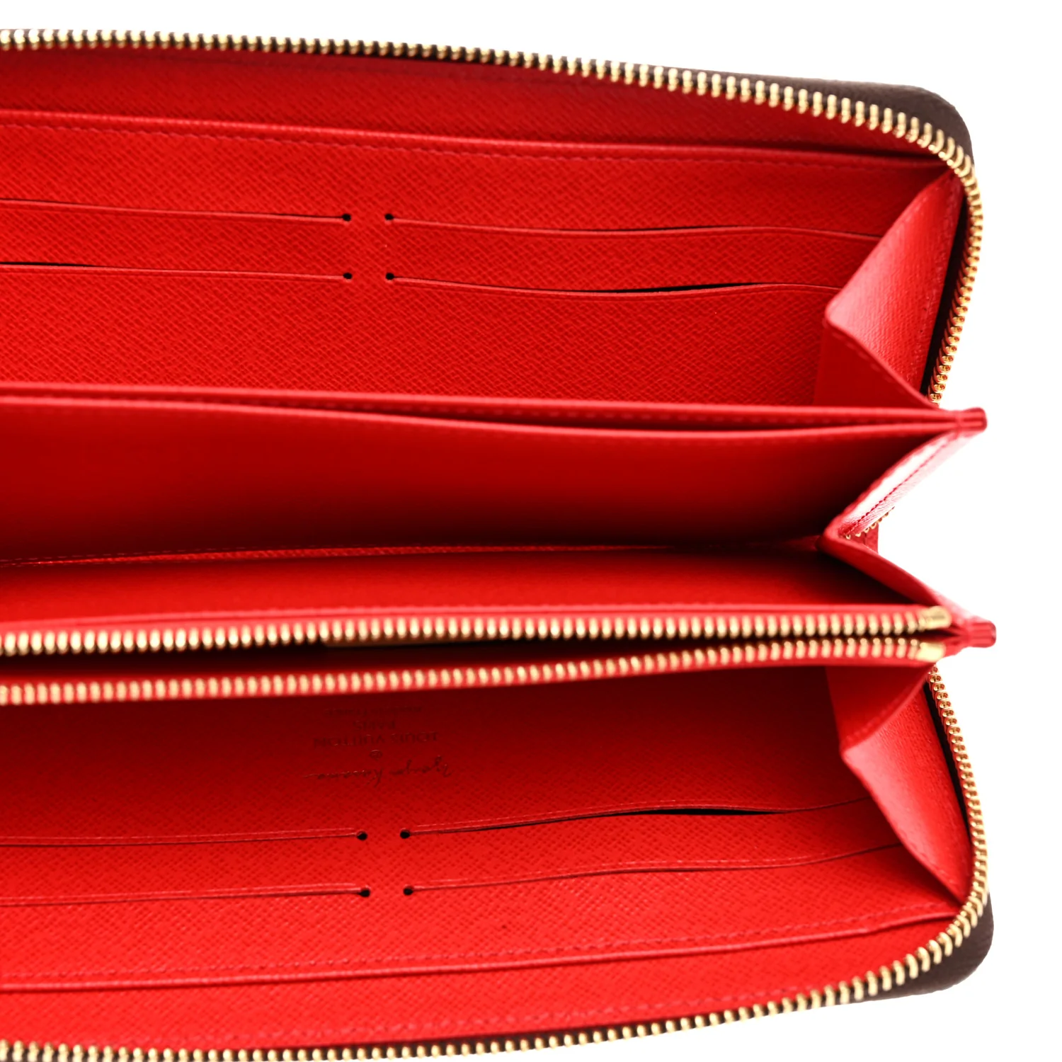 Monogram Kusama Pumpkin Dots Zippy Wallet Red - Image 5