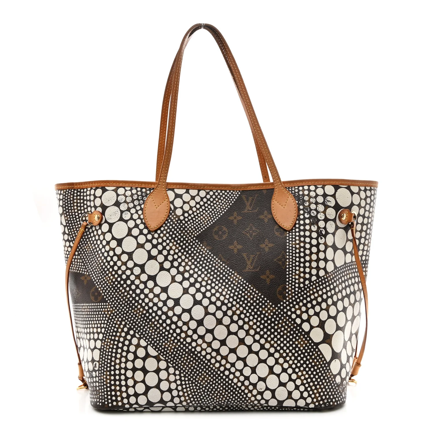 Monogram Kusama Waves Neverfull MM White - Image 2