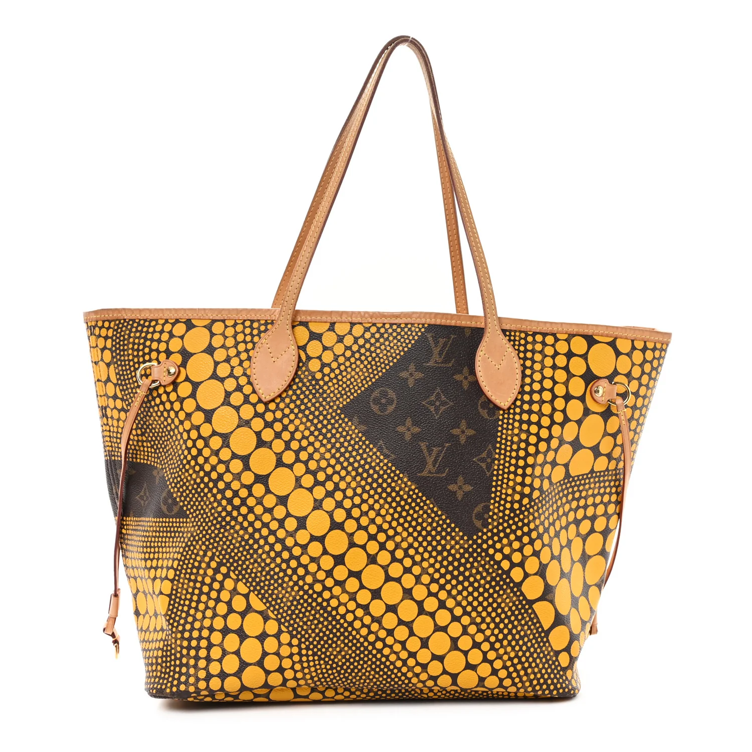 Monogram Kusama Waves Neverfull MM Yellow