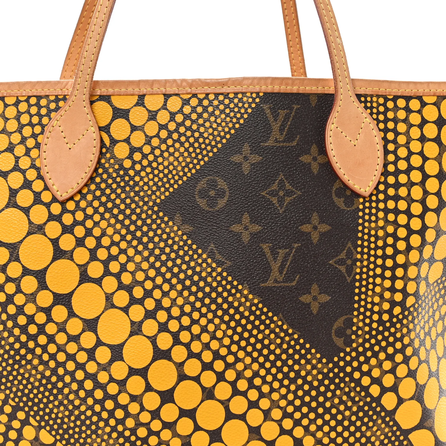 Monogram Kusama Waves Neverfull MM Yellow - Image 8