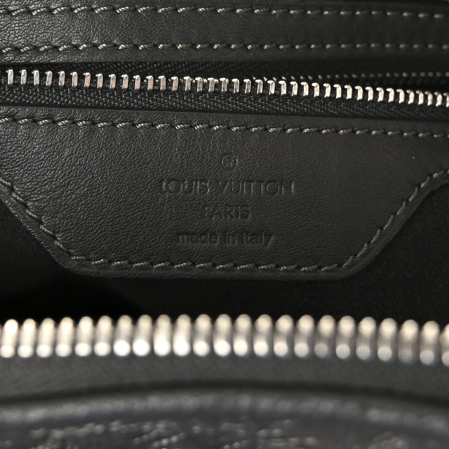 Monogram Lambskin Antheia Ixia PM Dark Gray - Image 6