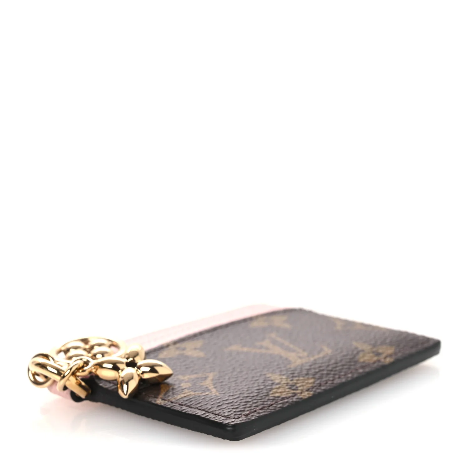 Monogram LV Charms Card Holder Rose Ballerine - Image 4