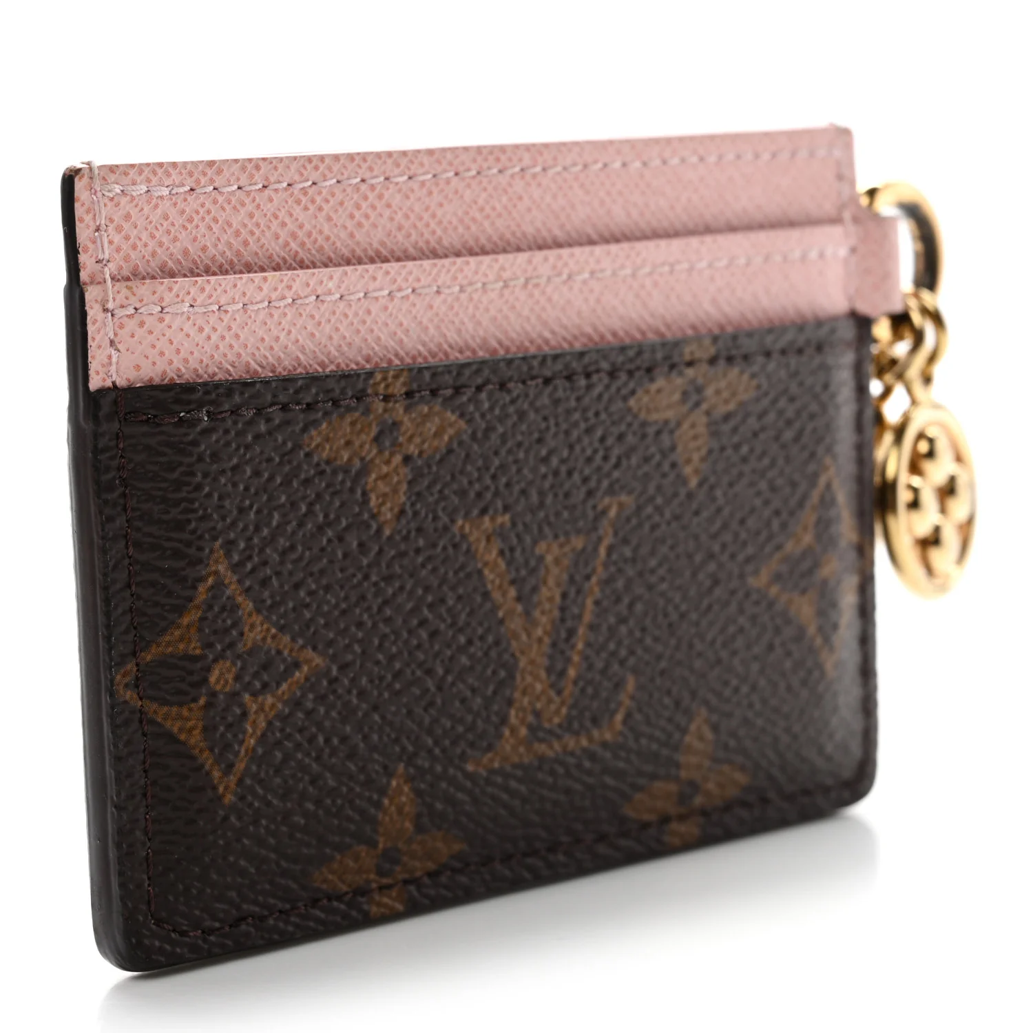 Monogram LV Charms Card Holder Rose Ballerine - Image 3