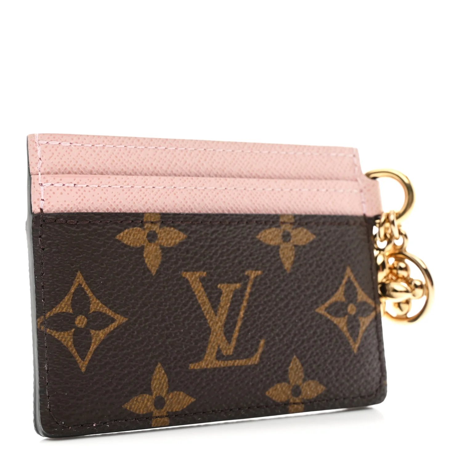 Monogram LV Charms Card Holder Rose Ballerine - Image 3