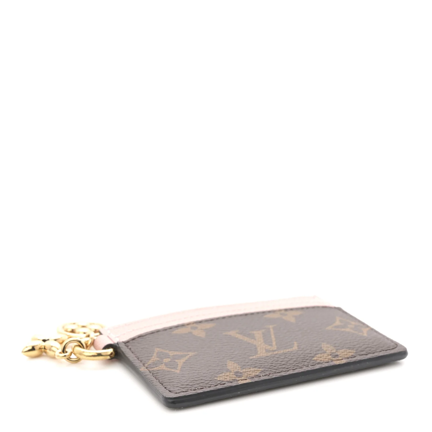 Monogram LV Charms Card Holder Rose Ballerine - Image 4