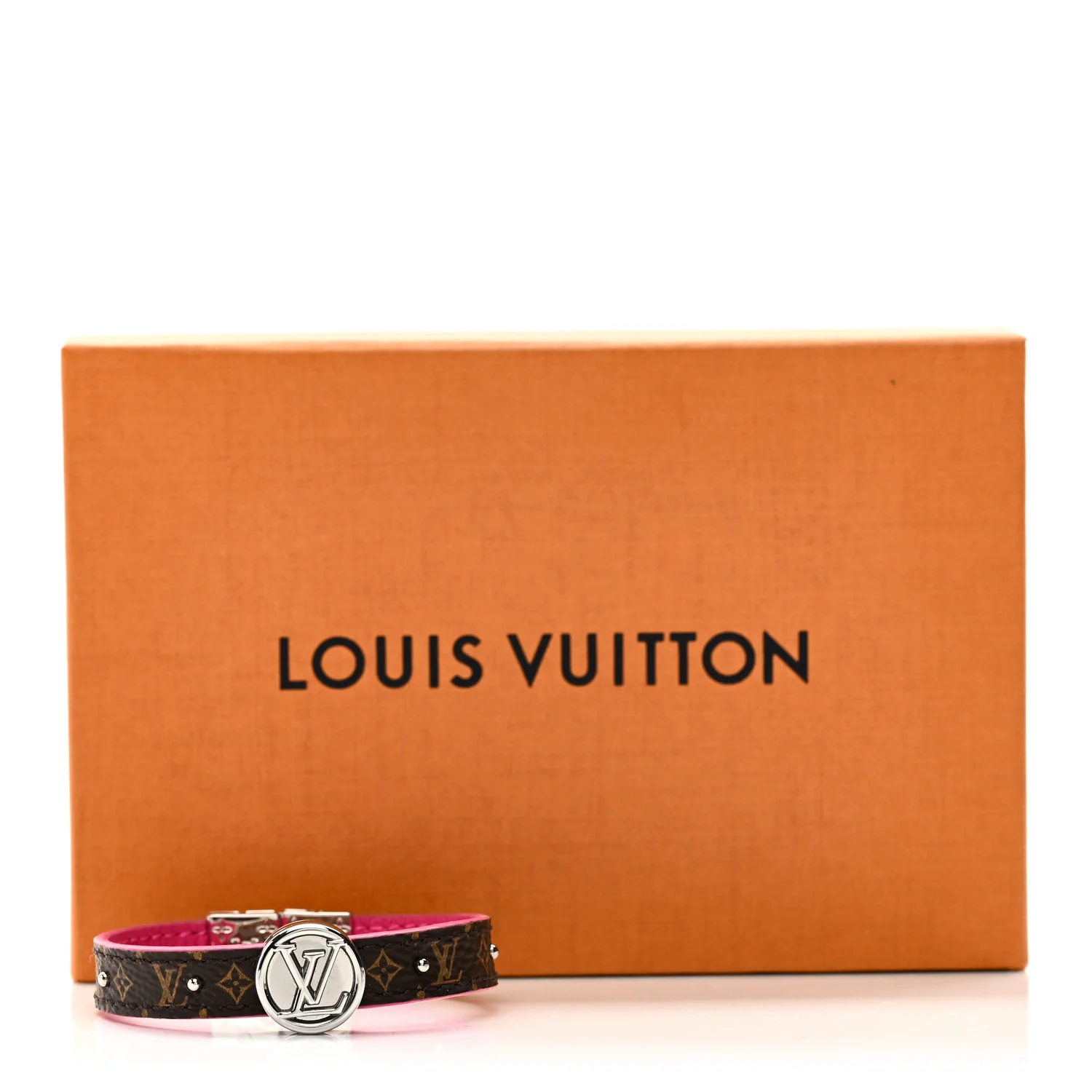 Monogram LV Circle Reversible Bracelet 17 Rose Falbala - Image 7