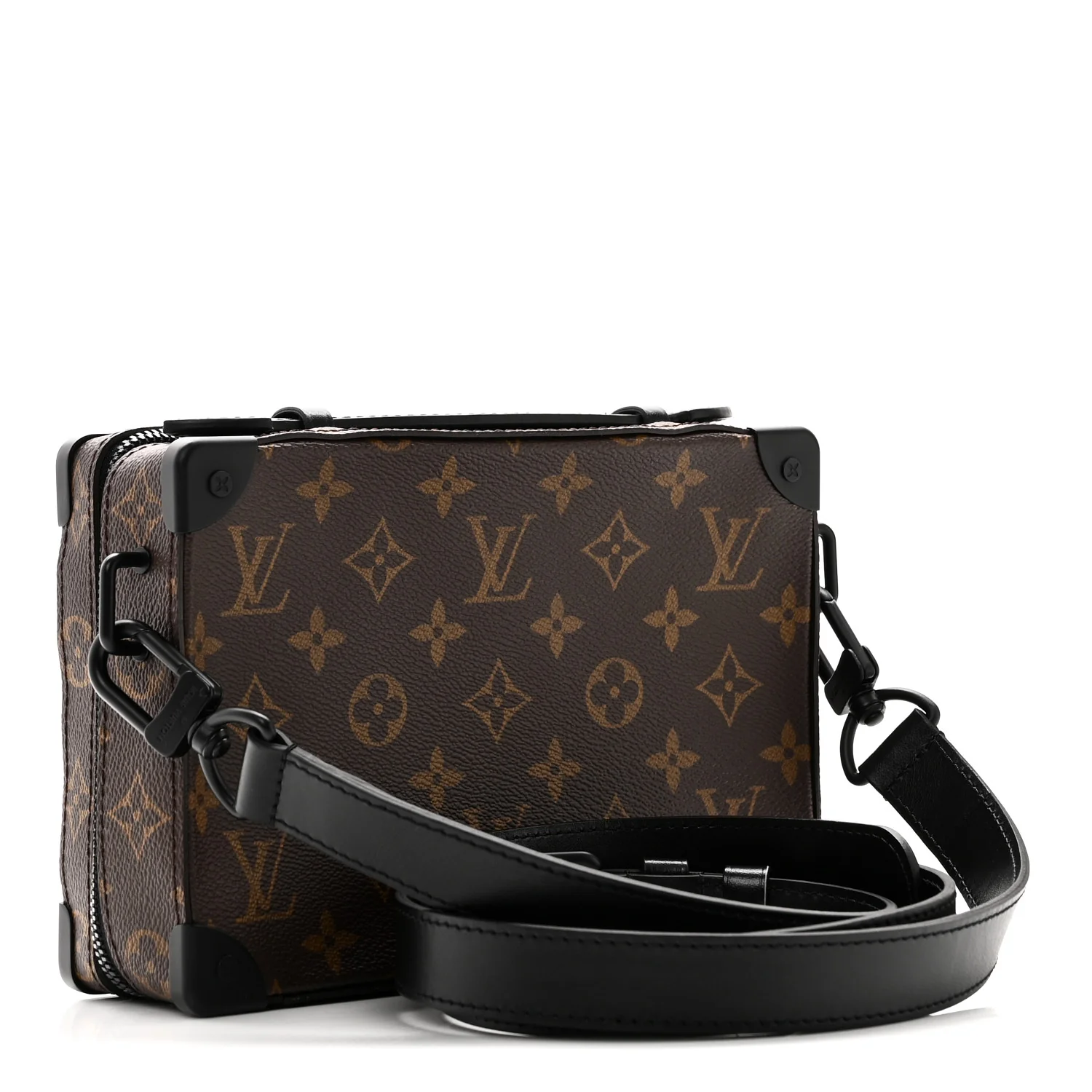 Monogram Macassar Handle Soft Trunk Black - Image 3