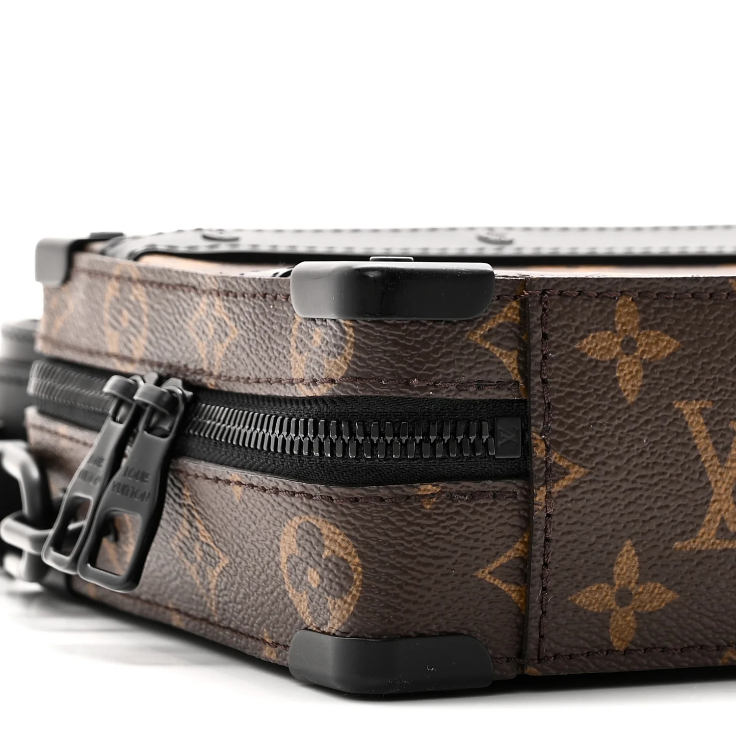 Monogram Macassar Handle Soft Trunk Black - Image 8