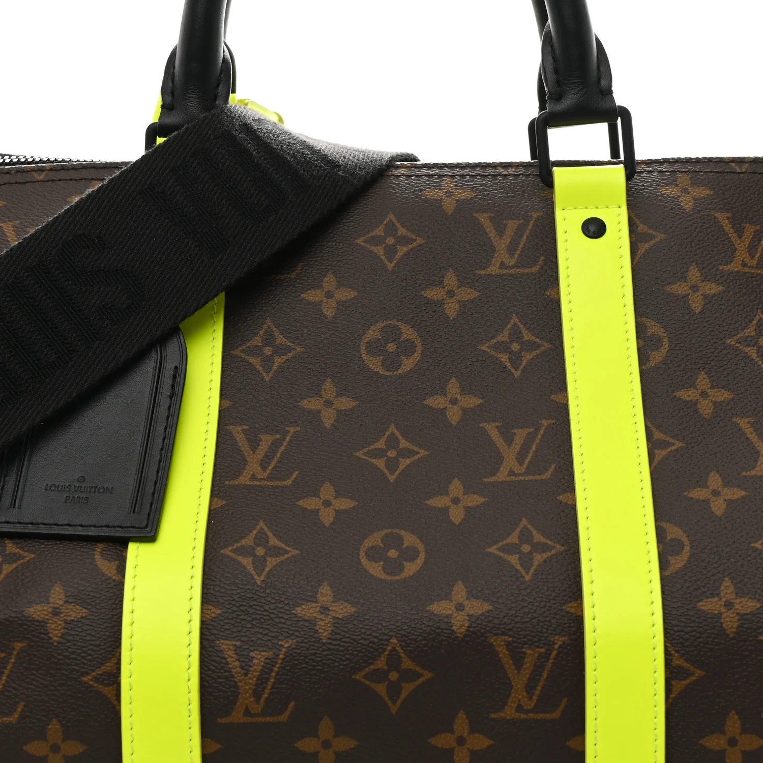 Monogram Macassar Keepall Bandouliere 50 Florescent Yellow - Image 6
