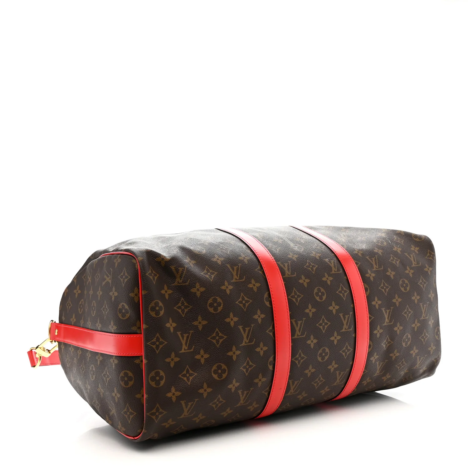 Monogram Macassar Keepall Bandouliere 50 Red - Image 3