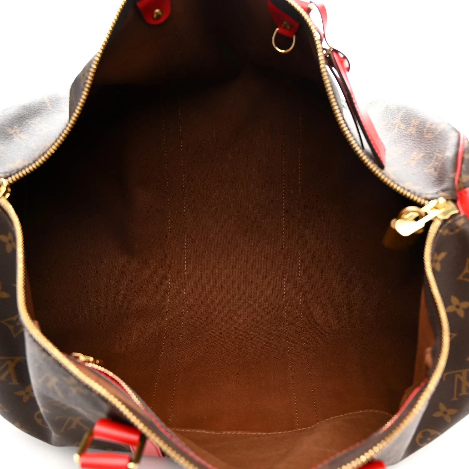 Monogram Macassar Keepall Bandouliere 50 Red - Image 4