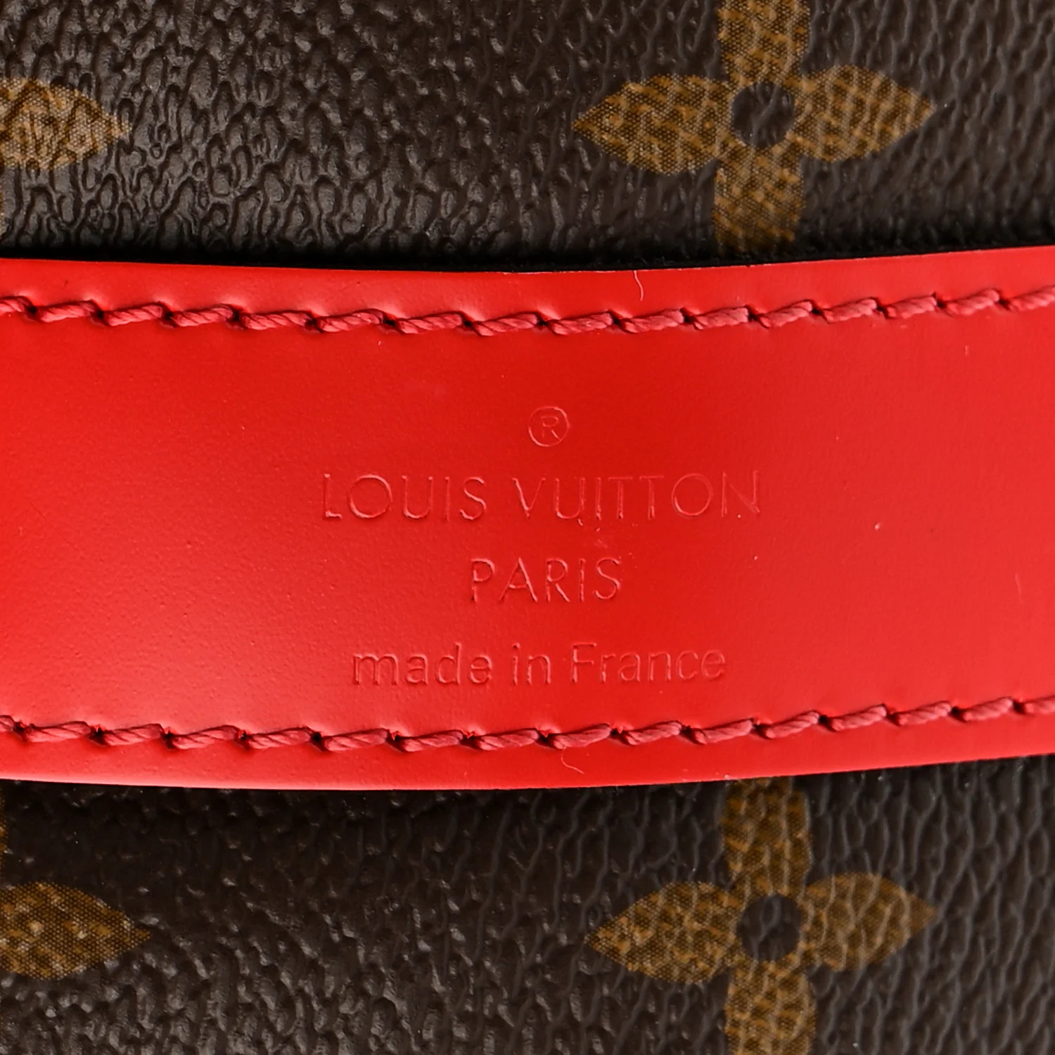 Monogram Macassar Keepall Bandouliere 50 Red - Image 5