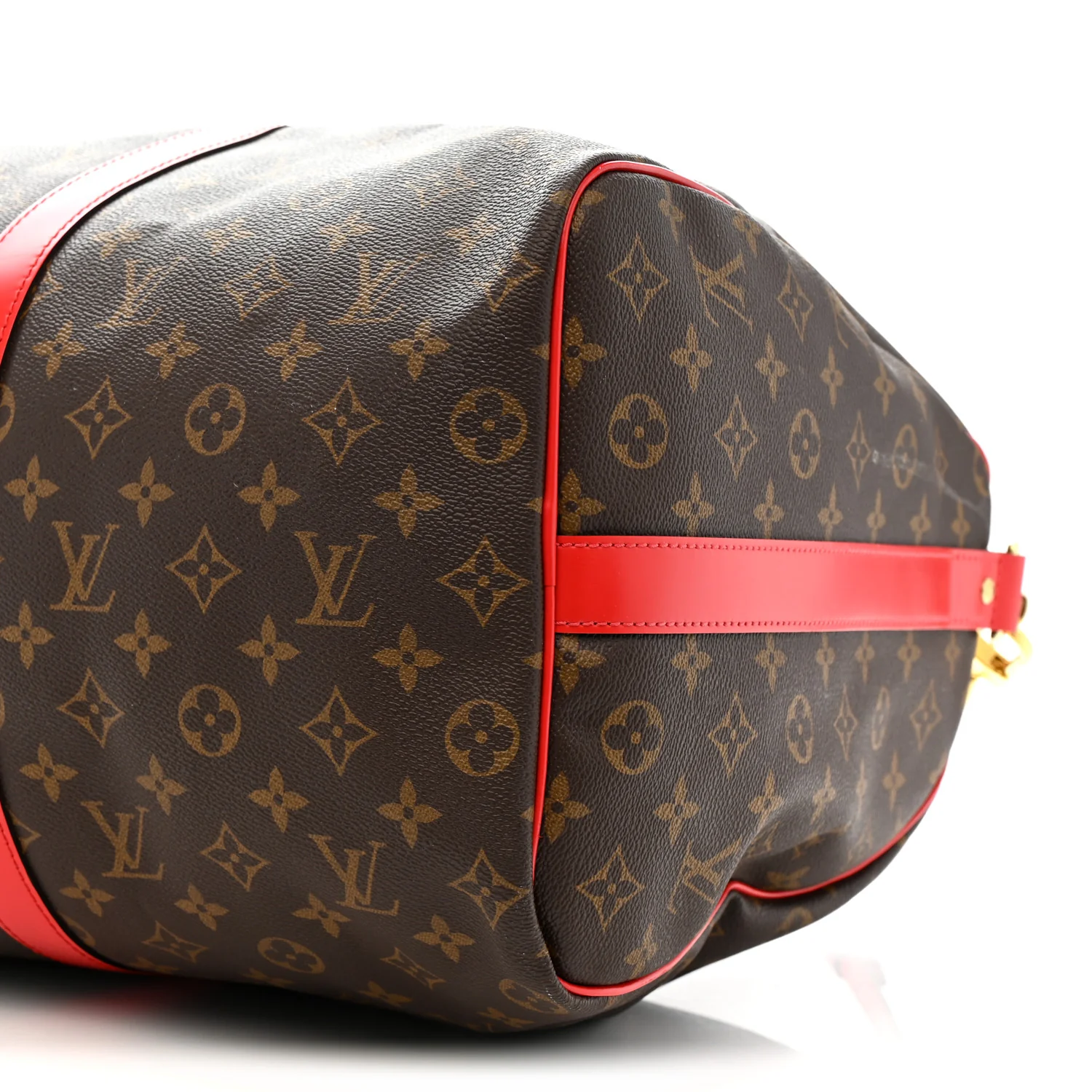 Monogram Macassar Keepall Bandouliere 50 Red - Image 8