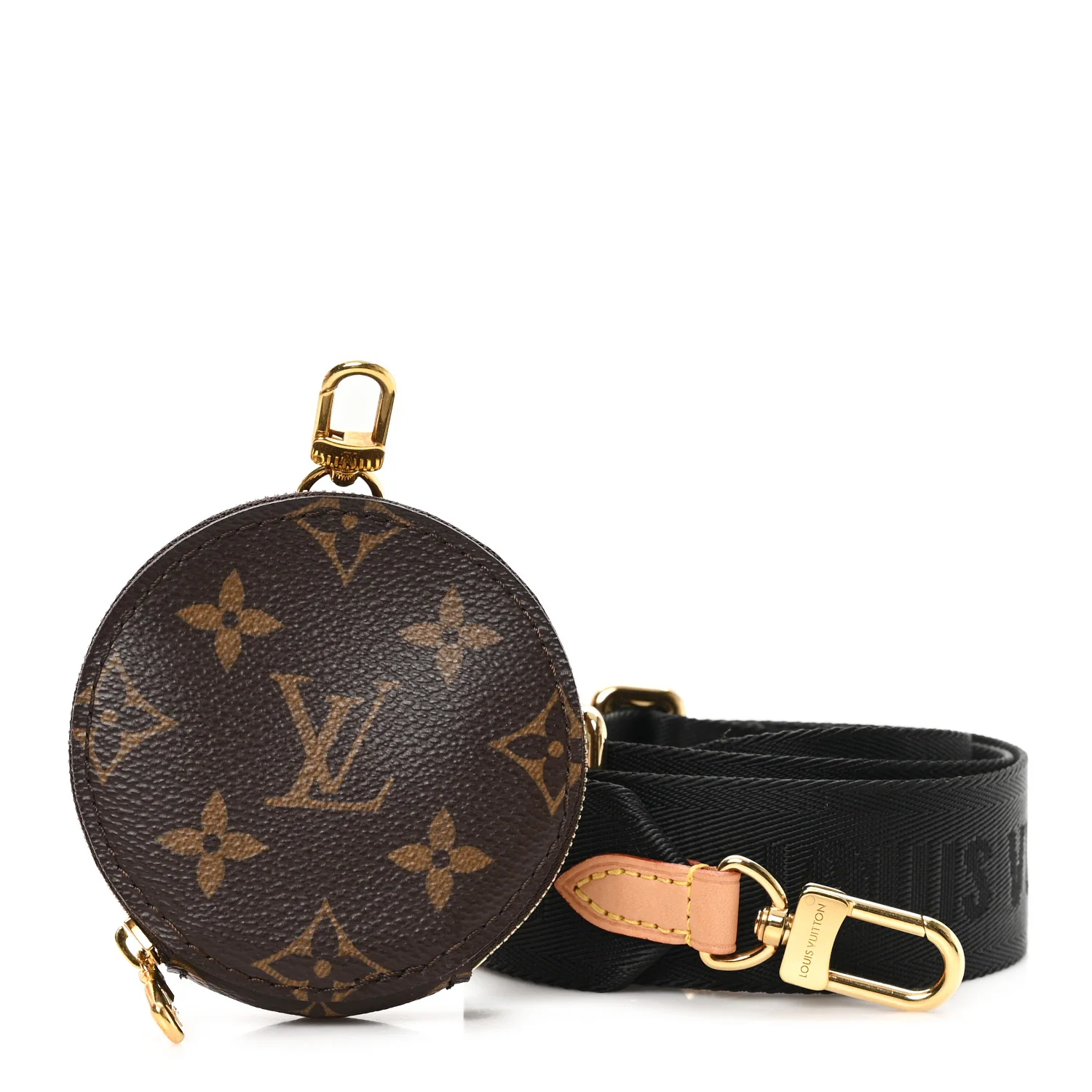 Monogram Multi Pochette Accessories Bandouliere Shoulder Strap Black - Image 2