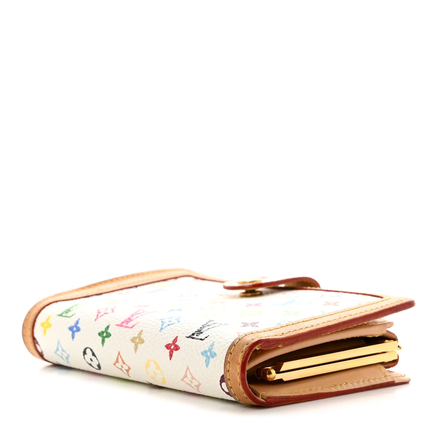 Monogram Multicolor French Purse Wallet White - Image 4