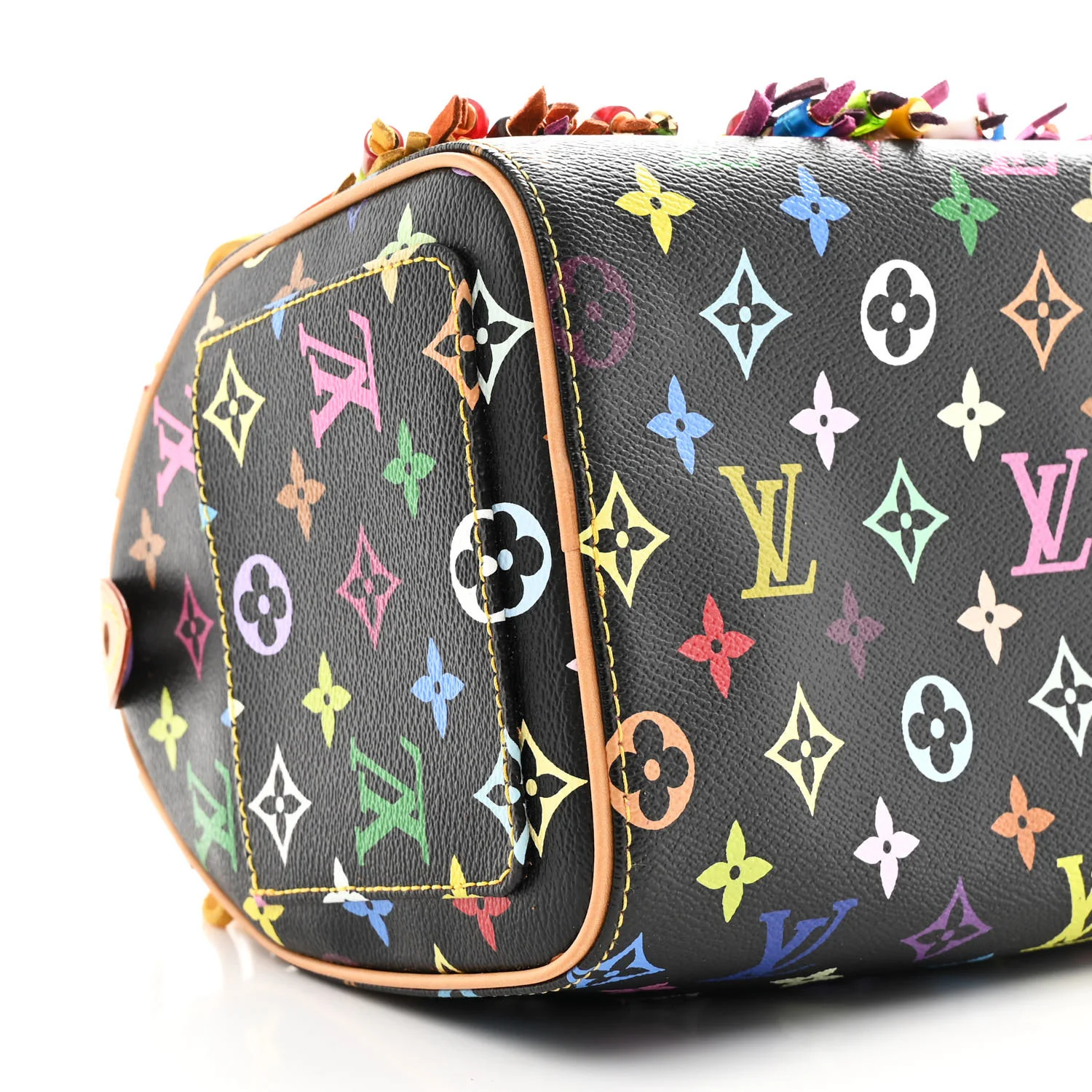 Monogram Multicolor Fringe Speedy 25 Black - Image 9