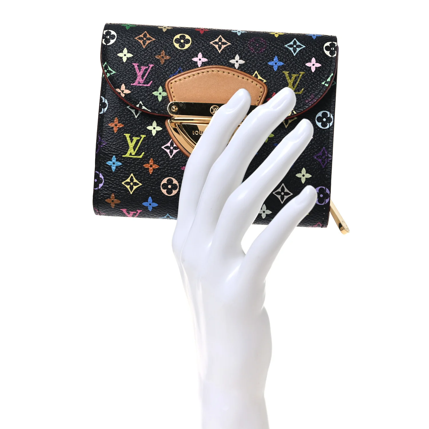Monogram Multicolor Joey Wallet Black Violet - Image 2