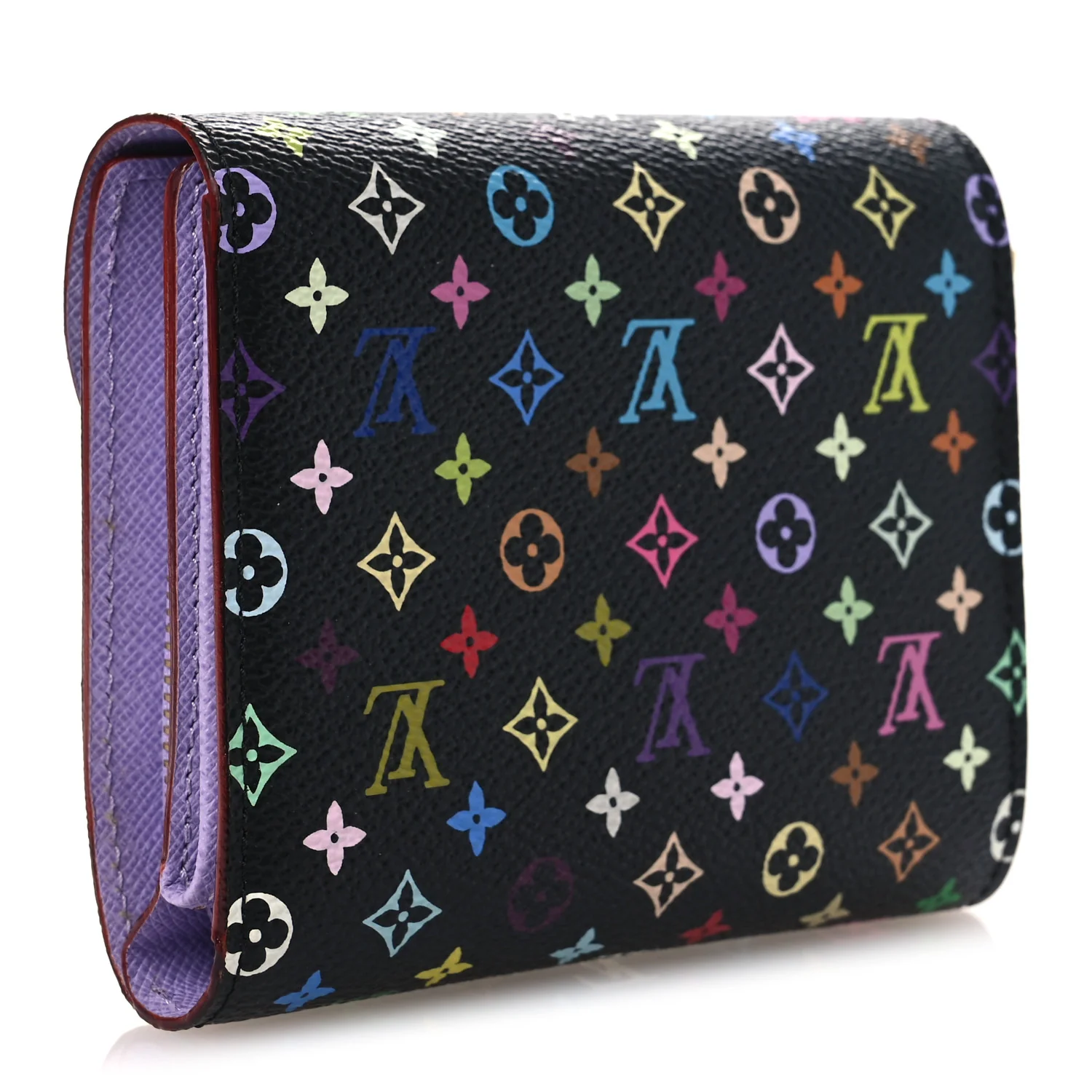 Monogram Multicolor Joey Wallet Black Violet - Image 3