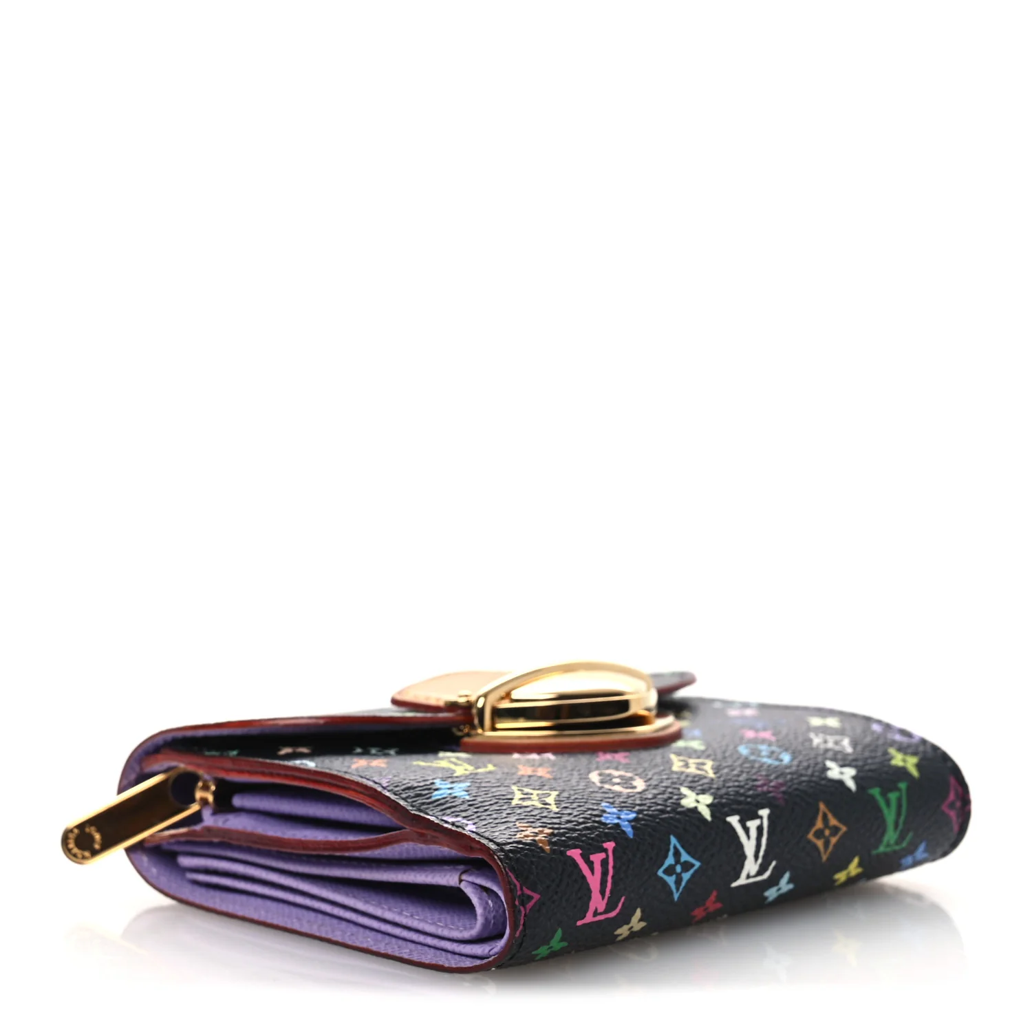 Monogram Multicolor Joey Wallet Black Violet - Image 4