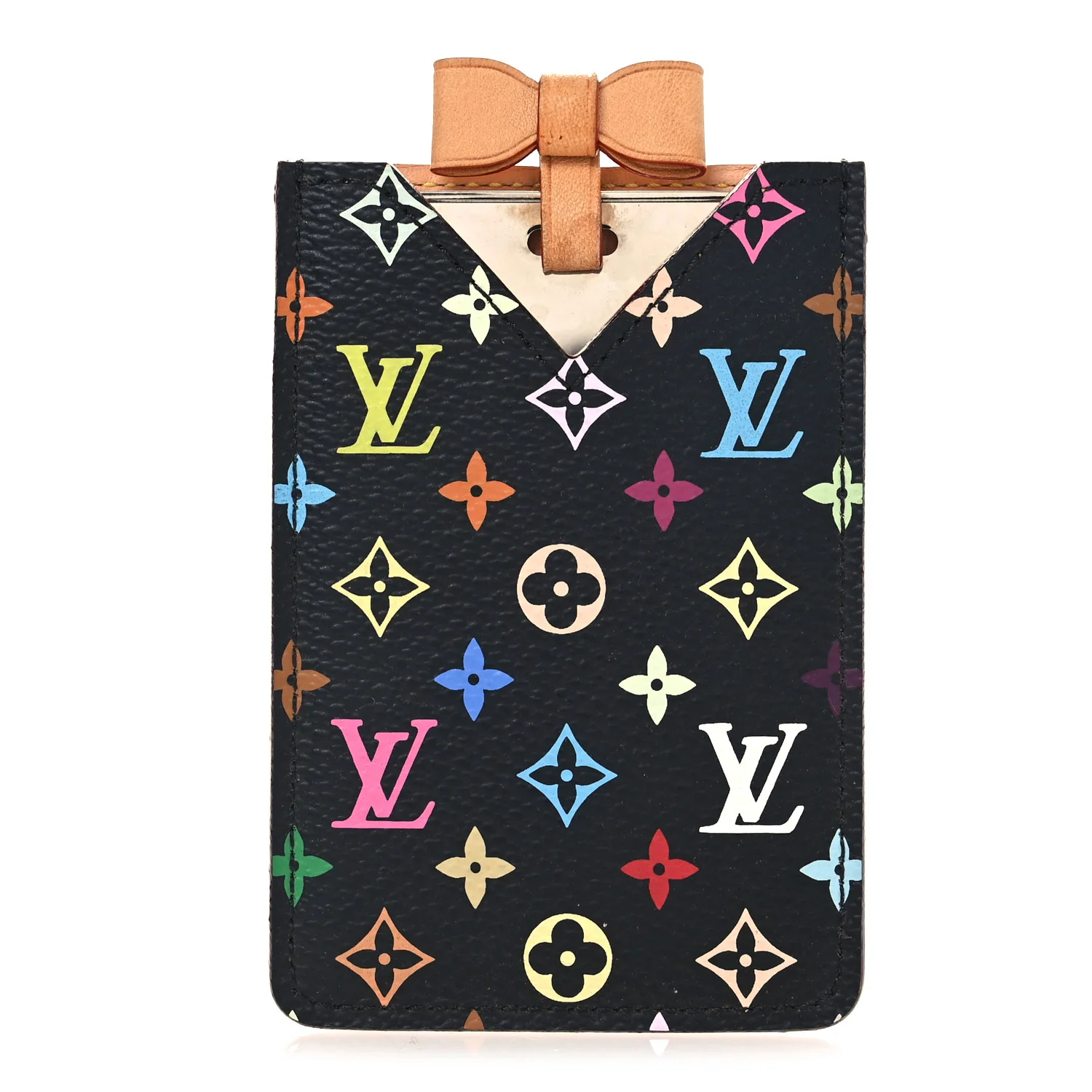 Monogram Multicolor Mirror and Case Pouch Black