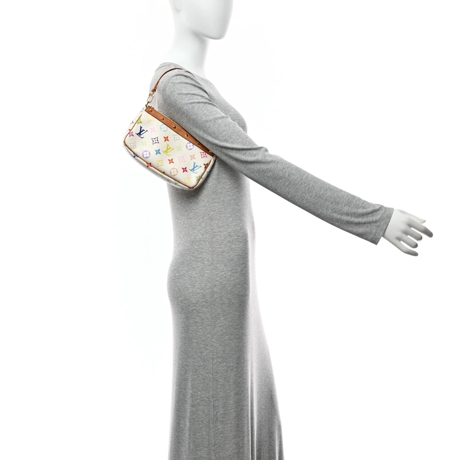 Monogram Multicolor Pochette Accessories White - Image 2