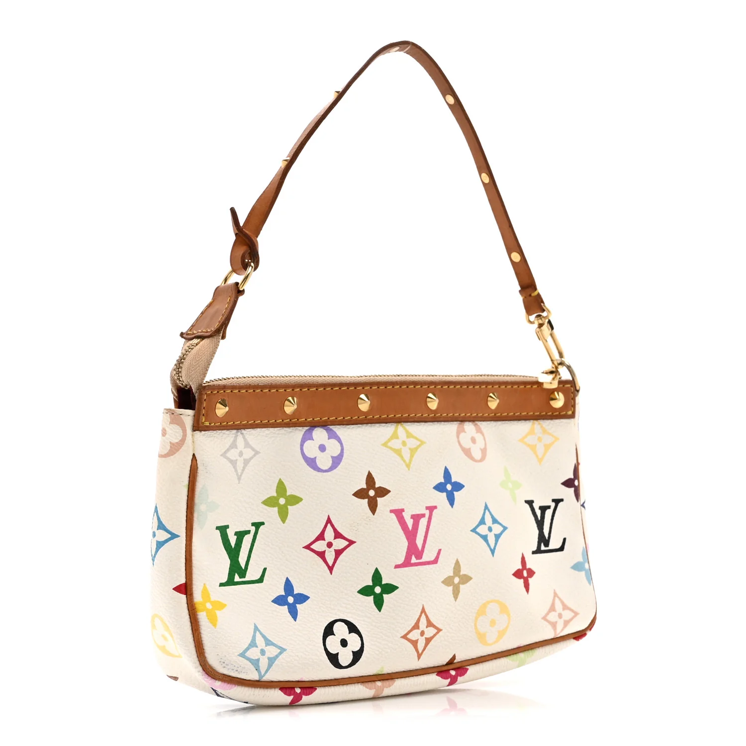 Monogram Multicolor Pochette Accessories White - Image 3